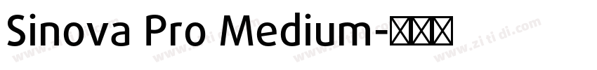 Sinova Pro Medium字体转换